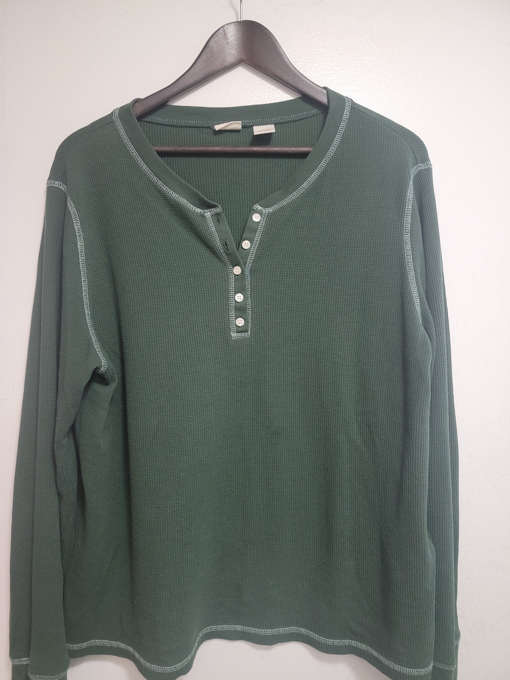 Levi's Women's Forest Green Jacob Henley Long-Sleeve Shirt